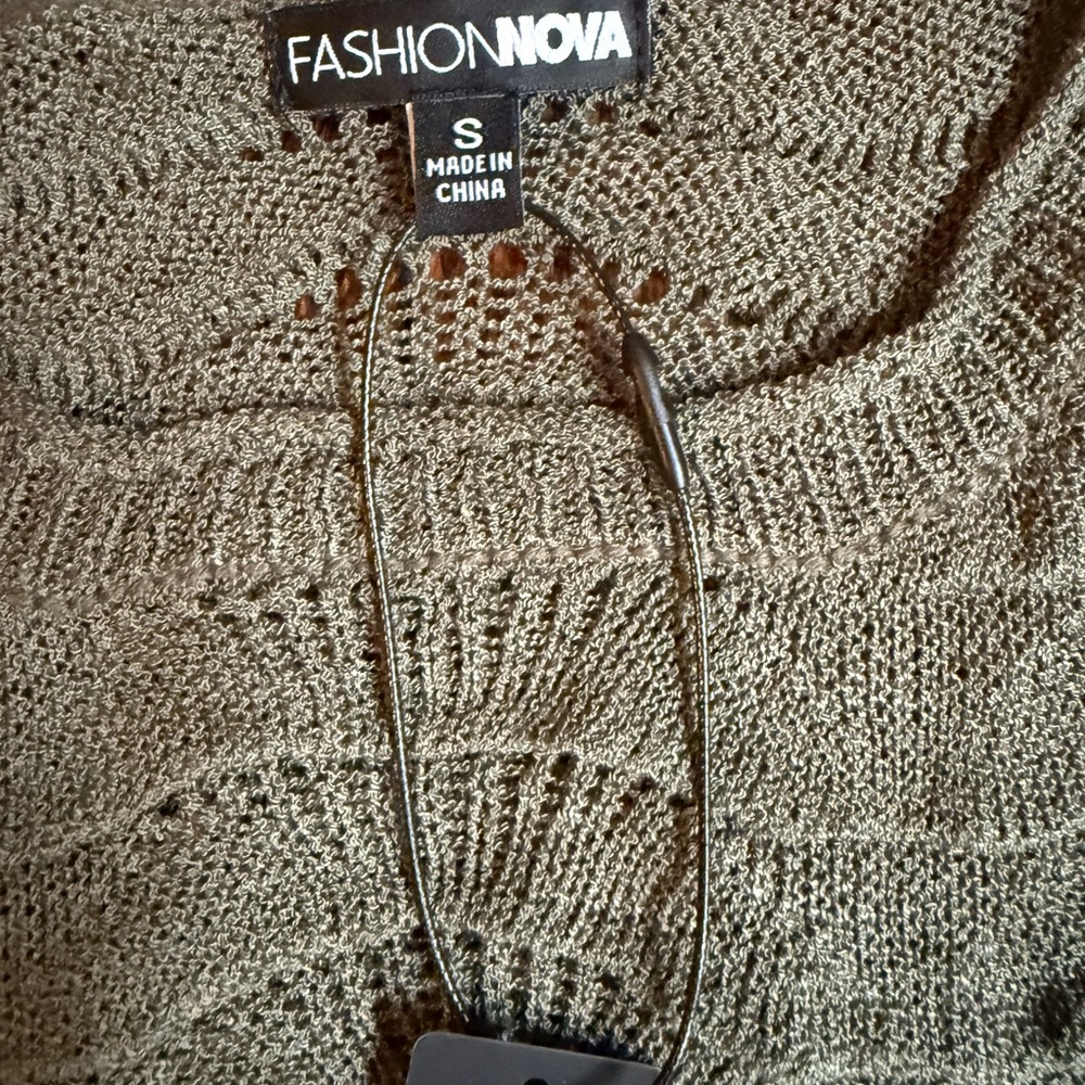 Olive Green Cut-Out Ribbed Two-Piece Set - Picture 3 of 9